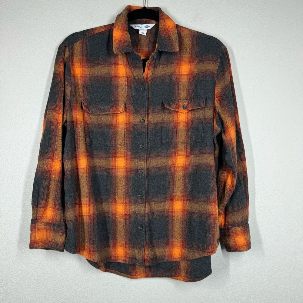 Old Navy Evermore Inspired Flannel Long Sleeve Boyfriend Button Up Shirt Small